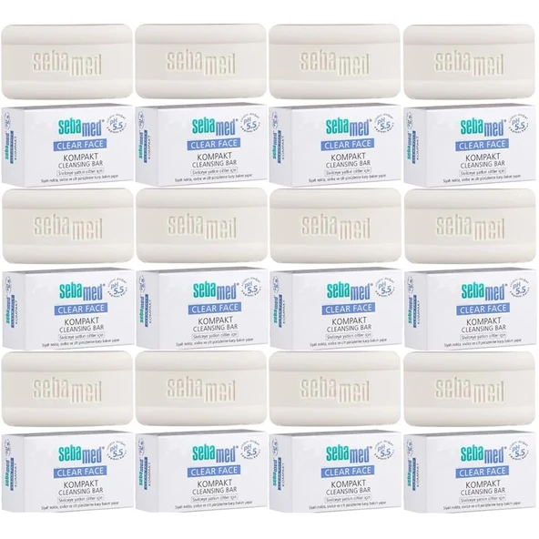 Sebamed Clear Face Kompakt Yüz Temizleme  Barı Sabun Sivilceye Yatkın Cilt 100GR (12 Li Set) ürün görseli
