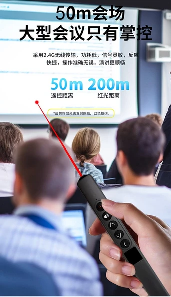 Akıllı Tahta/Telefon/Tablet Dokunmatik Kalem Lazer Presenter Kablosuz Sunum Kumandası-Fiber Uçlu-2 - 11