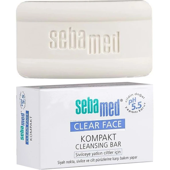 Sebamed Clear Face Kompakt Yüz Temizleme  Barı Sabun Sivilceye Yatkın Cilt 100GR (4 Lü Set) - Resim 5