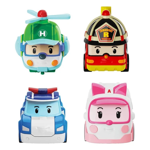 Nessiworld POLI MRT-760 Robocar Poli Mini Kasabanın Kurtarma Araçları 4lü Set - 2