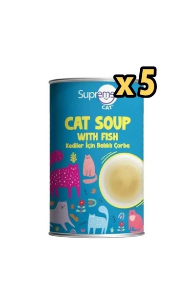 Supreme Cat Balikli Kedi Çorbası 135 Ml x 5 Adet