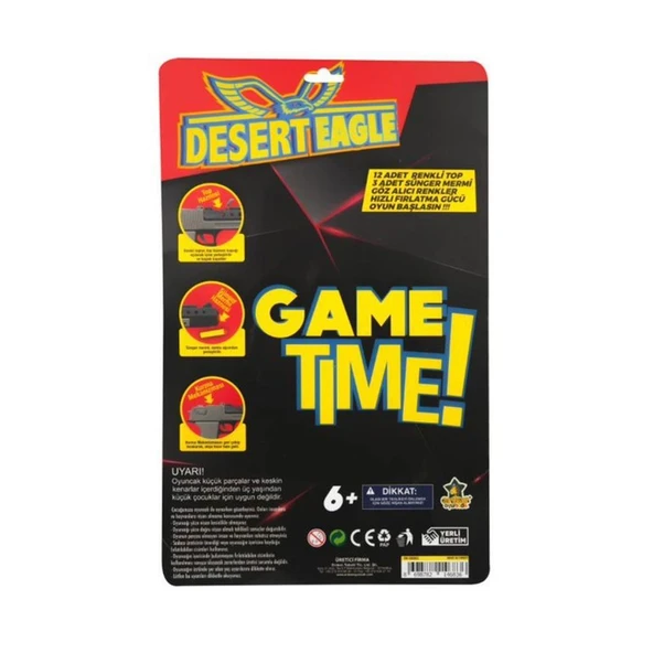 Nessiworld ER-132 Dart ve Top Atan Desert Eagle Tabanca  - Erdem Oyuncak - Resim 4