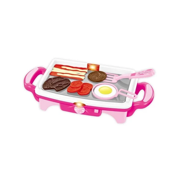 Nessiworld QF2908P-1-QF2908G-1 Işıklı Aksesuarlı Teppanyaki Izgara -Vardem Oyuncak - 2