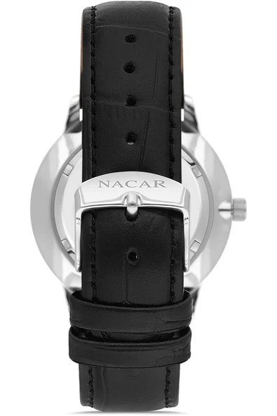 BABALAR GÜNÜNE ÖZEL SET - SAFİR CAM KLASİK SİYAH ERKEK KOL SAATİ NC31-2970125-AWL1 - Resim 4