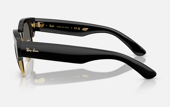 Ray-Ban Mega ClubMaster ASAP Rocky Özel Koleksiyon Güneş Gözlüğü 0RB0316S Black On Gold Dark Grey 53 Ekartman 6826J5 - 8