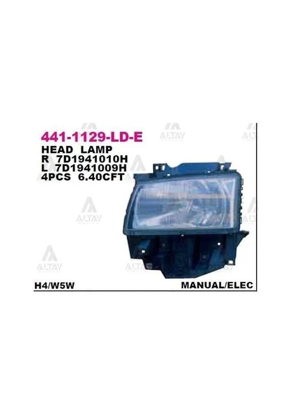 Far  Sol Transporter  T4 -1996-2003 - 441-1129L-LD-E - 7D1941009 - 1