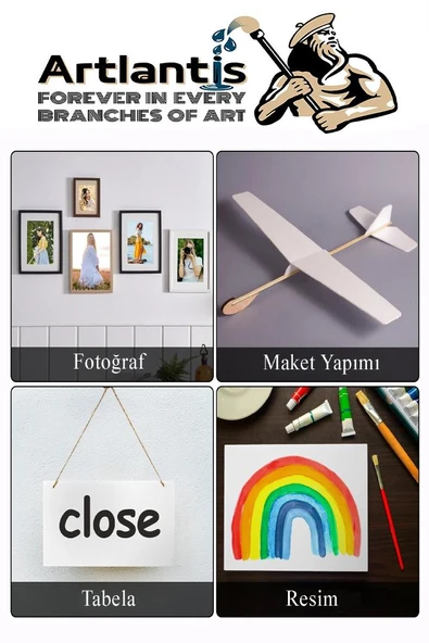 Maket Kartonu Siyah Fotoblok 5 mm 25x50 cm 5 Adet Hobi Sanat Okul Köpüklü Straforlu Maket Kartonu Maket Yapımı - 3