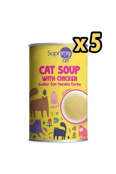 Supreme Cat Tavuklu Kedi Çorbası 135 Ml x 5 Adet