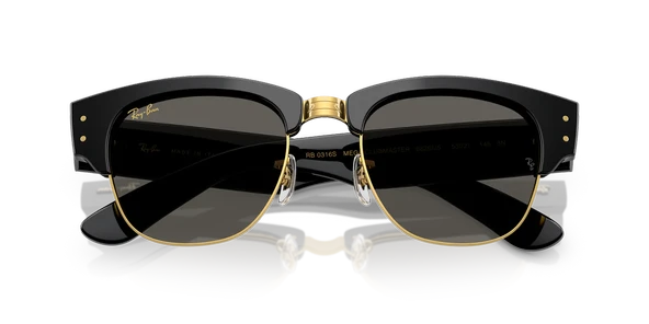 Ray-Ban Mega ClubMaster ASAP Rocky Özel Koleksiyon Güneş Gözlüğü 0RB0316S Black On Gold Dark Grey 53 Ekartman 6826J5 - 4