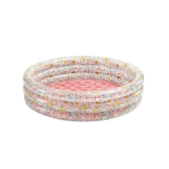 Nessiworld IH58427 Intex 3 Boğumlu Çiçek Desenli Bebek Havuzu 86x25cm