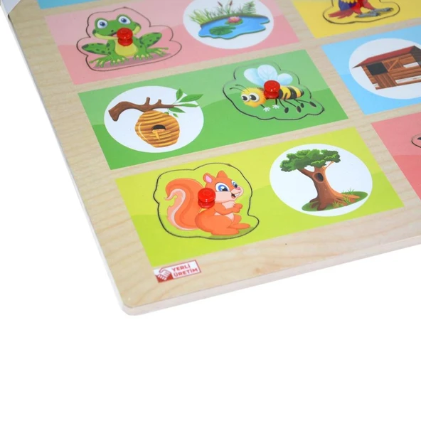 ONY-363-364 Ahşap Tutmalı Eşleştirme Hangi Hayvan Nerede Yaşar -Onyıl - 3