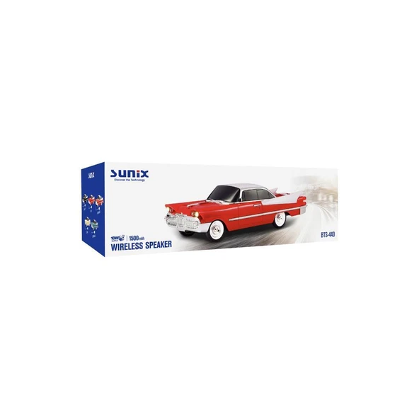 Sunix 10W 1500 mah Araba Model Bluetooth Hoparlör Sarı BTS-440 - 2