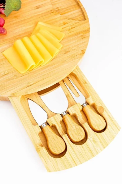 Bambum Oasis - 4 Parça Ayaklı Peynir Sunum Tabağı - 2