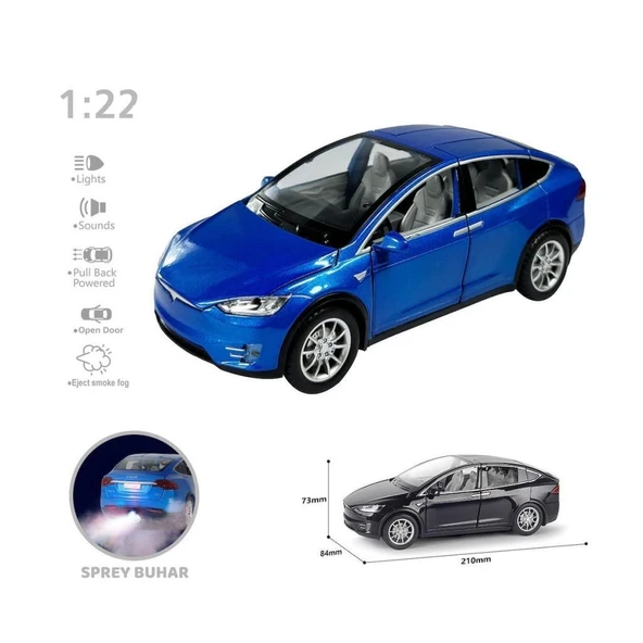Nessiworld HCL-511A Çek Bırak 1:22 Sesli Ve Işıklı Buharlı Tsl Metal Araba -Vardem Oyuncak - 3