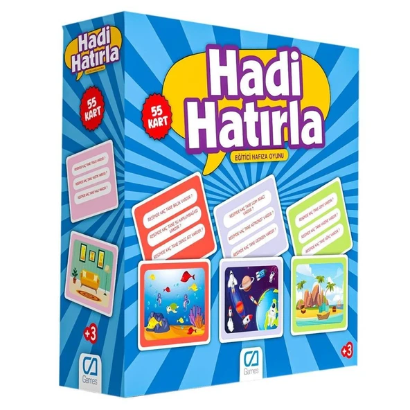 Nessiworld 5108 CA Games,  Hadi Hatırla  - Eğitici Hafıza Oyunu / +5 yaş - 2