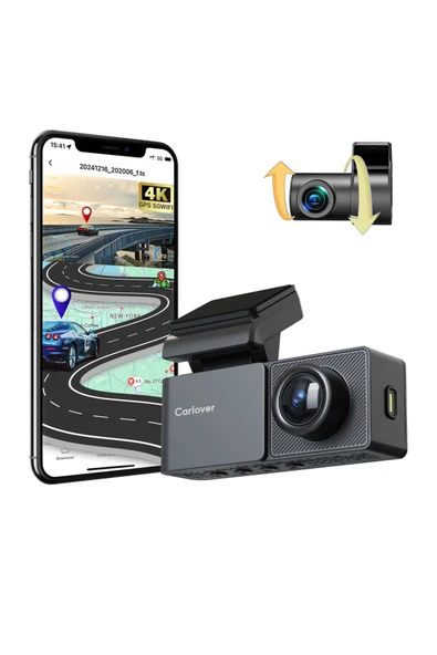 Carlover A3 4K Wifi Dahili Gps Araç Kamerası - 3