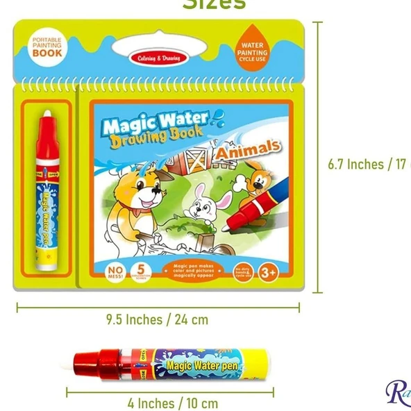 Magic Water Sihirli Boyama Kitabı - Hayvanlar - 6