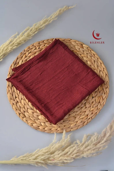 Bambu Kraş Eşarp Bordo - Dört Mevsim- Yumuşak Dokulu - Resim 3