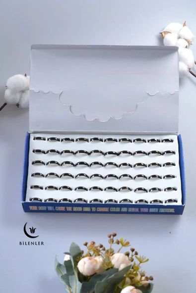 Moda Göre Renk Değiştiren Yüzük – 60lı Karışık Ölçü Kutu - 3