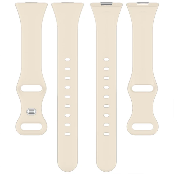 Huawei Watch Fit3 Fit 4 Fit 4 Pro İle Uyumlu İnce Ve Zarif Tasarım Silikon Kordon Kayış  Starlight - Resim 5