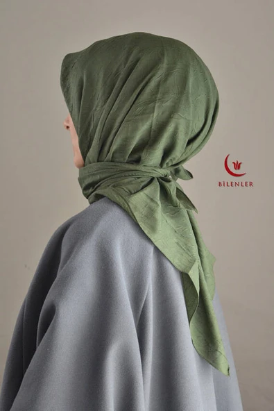 Bambu Kraş Eşarp Yeşil - Dört Mevsim- Yumuşak Dokulu ürün görseli