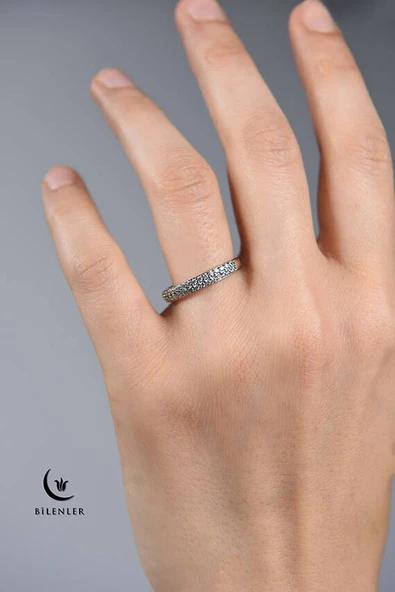 Kadın Taşlı Metal Yüzük Uzun Ömürlü, Şık Tasarım  (24’lü kutu)  Beyaz ürün görseli