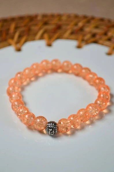 Bileklik Canlı Renkli Cam Boncuk Turuncu 3 Adet – Her Bileğe Uyumlu, Şık ve Zarif Aksesuar - Resim 2