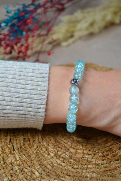 Bileklik Canlı Renkli Cam Boncuk Mavi 3 Adet – Her Bileğe Uyumlu, Şık ve Zarif Aksesuar ürün görseli