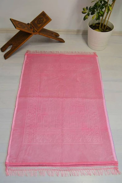 Peluş Seccade Pembe - 80x120 cm - Ekstra Konforlu - Yumuşak ve Geniş Ölçülü ürün görseli