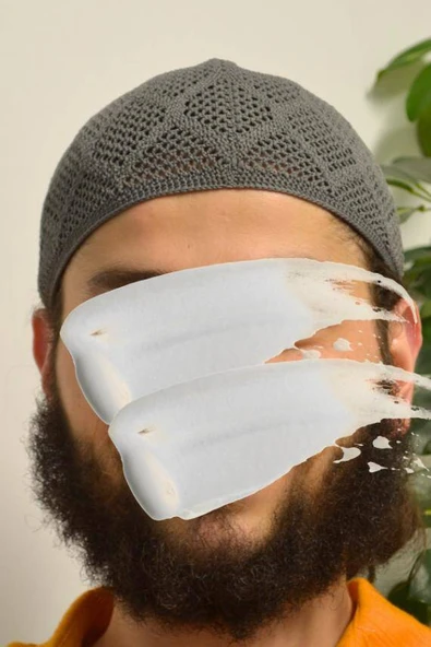 Erkek Örme Takke Antrasit  Hac ve Umre İçin İdeal Nefes Alabilir Standart Beden Takke ürün görseli 1