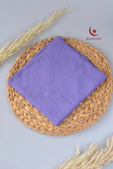 Bambu Kraş Eşarp Lila - Dört Mevsim- Yumuşak Dokulu - Resim 3
