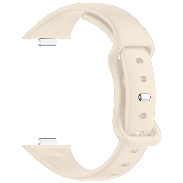 Huawei Watch Fit3 Fit 4 Fit 4 Pro İle Uyumlu İnce Ve Zarif Tasarım Silikon Kordon Kayış  Starlight - Resim 4