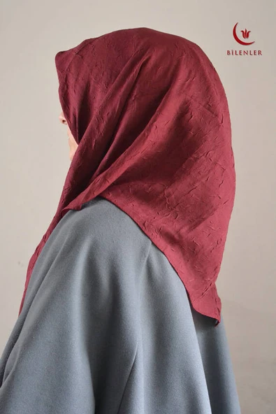 Bambu Kraş Eşarp Bordo - Dört Mevsim- Yumuşak Dokulu - Resim 2