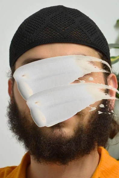 Erkek Örme Takke Siyah  Hac ve Umre İçin İdeal Nefes Alabilir Standart Beden Takke ürün görseli