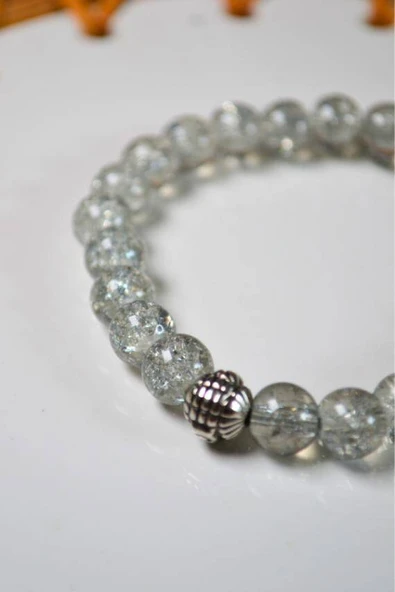 Bileklik Canlı Renkli Cam Boncuk Gri 3 Adet – Her Bileğe Uyumlu, Şık ve Zarif Aksesuar - Resim 2