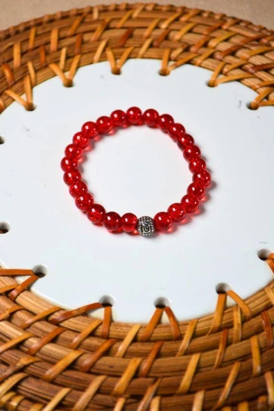 Bileklik Canlı Renkli Cam Boncuk Kırmızı 3 Adet – Her Bileğe Uyumlu, Şık ve Zarif Aksesuar - Resim 4