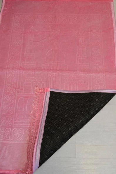 Peluş Seccade Pembe - 80x120 cm - Ekstra Konforlu - Yumuşak ve Geniş Ölçülü - Resim 3
