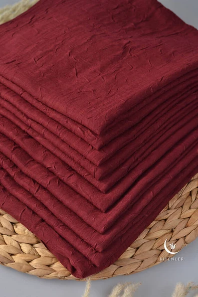 Bambu Kraş Eşarp Bordo - Dört Mevsim- Yumuşak Dokulu - Resim 4