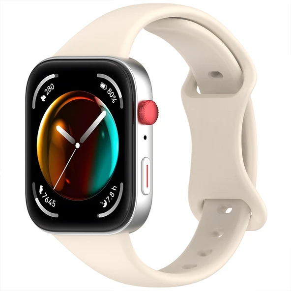 Huawei Watch Fit3 Fit 4 Fit 4 Pro İle Uyumlu İnce Ve Zarif Tasarım Silikon Kordon Kayış  Starlight ürün görseli