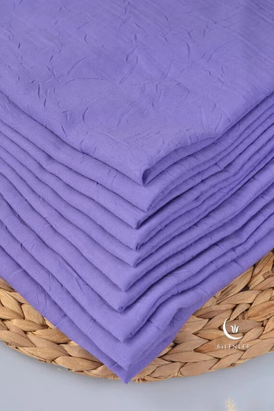 Bambu Kraş Eşarp Lila - Dört Mevsim- Yumuşak Dokulu - Resim 4