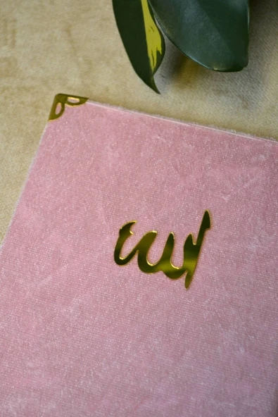 Kadife Kapaklı Allah Lafızlı Ekonomik Yasin Kitabı Pembe - 12x17 cm, 80 Sayfa - Resim 2