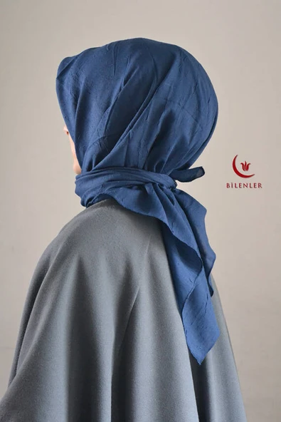 Bambu Kraş Eşarp Lacivert - Dört Mevsim- Yumuşak Dokulu ürün görseli