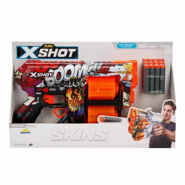 36517 X-Shot Skins Dread 12 Mermili Sünger Dart Atan Silah 31 cm-Sunman - 4