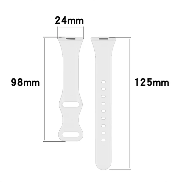 Huawei Watch Fit3 Fit 4 Fit 4 Pro İle Uyumlu İnce Ve Zarif Tasarım Silikon Kordon Kayış  Beyaz - 6