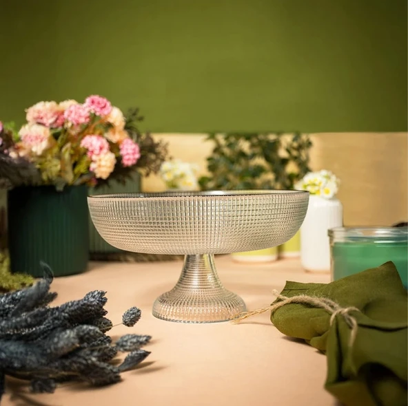 Fecra Loren Ayaklı Kase Siyah Fileli - 2