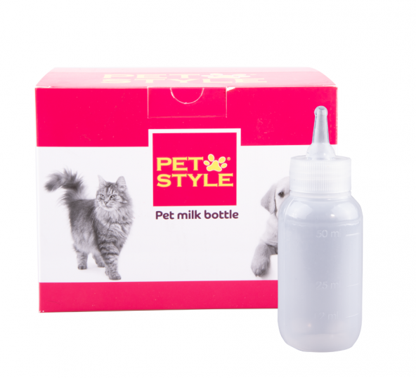 Şeffaf Pet Biberon 50 ml Yavru Kedi ve Köpekler İçin Biberon - 2