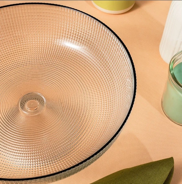 Fecra Loren Ayaklı Kase Siyah Fileli - 4