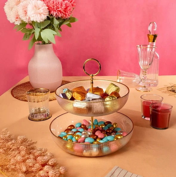 Fecra Loren Katlı Kase Altın Fileli - 3