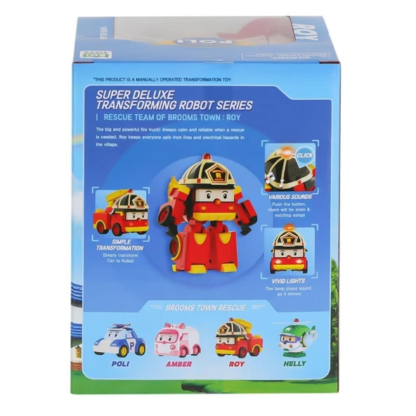 Nessiworld POLI MRT-686 Sesli ve Işıklı Robocar Poli Büyük Transforming Robot Roy -Necotoys - 4