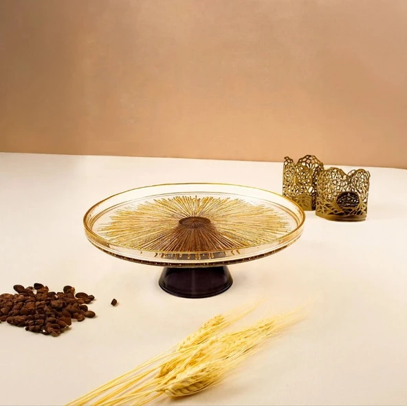 Fecra Mystic Ayaklı Kek Sunum Tabağı 28 Cm - 4